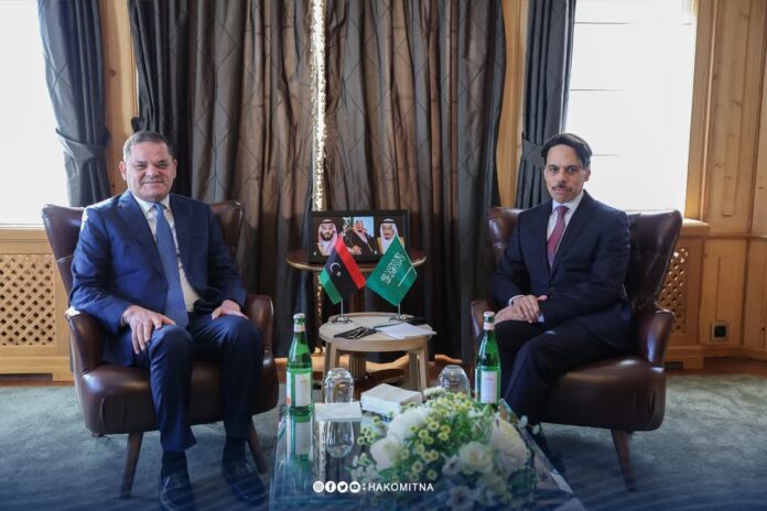 «الدبيبة» يلتقي وزير الخارجية السعودي في سويسرا