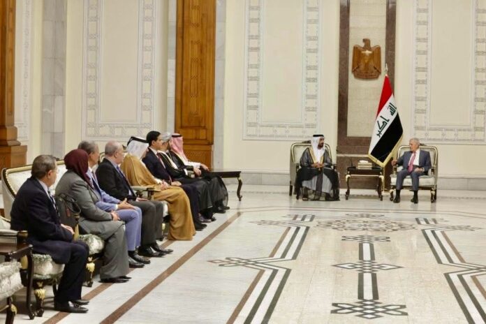 «أحلام اللافي» تلتقي الرئيس العراقي على هامش اجتماعات البرلمان العربي