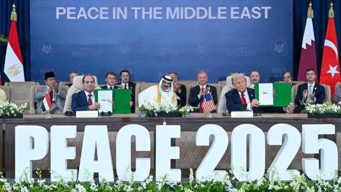 قادة امريكا ومصر وقطر وتركيا يوقعون على وثيقة شاملة لوقف حرب غزة