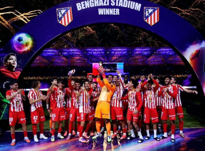 بنغازي تتألق في ليلة الإعمار.. أتلتيكو مدريد يُتوّج بكأس الإعمار