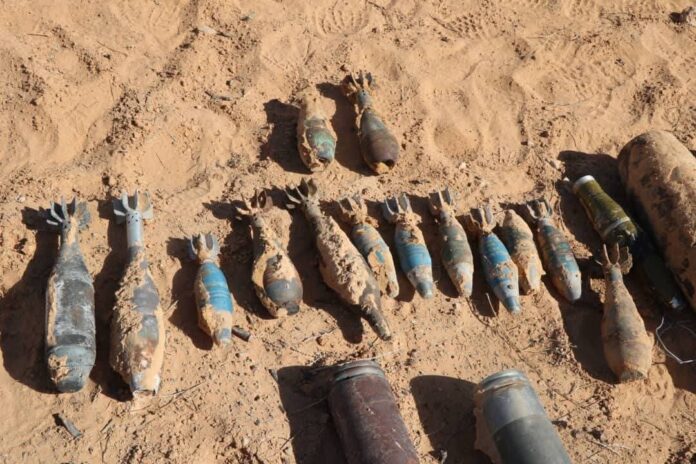 إتلاف 1.5 طن من المخلفات الحربية والألغام في ككلة