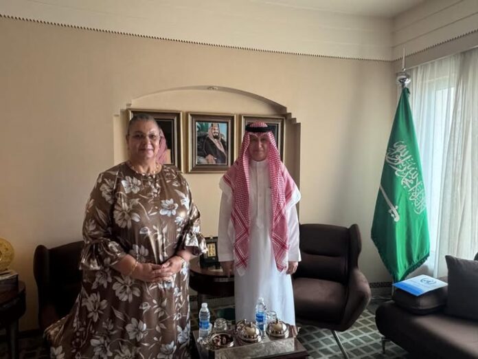 تيته تبحث مع القائم بأعمال السفارة السعودية دعم خارطة الطريق السياسية