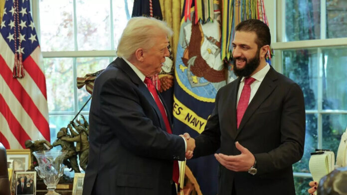 ترامب: كنت سبباً في وصول «الشرع» للرئاسة السورية