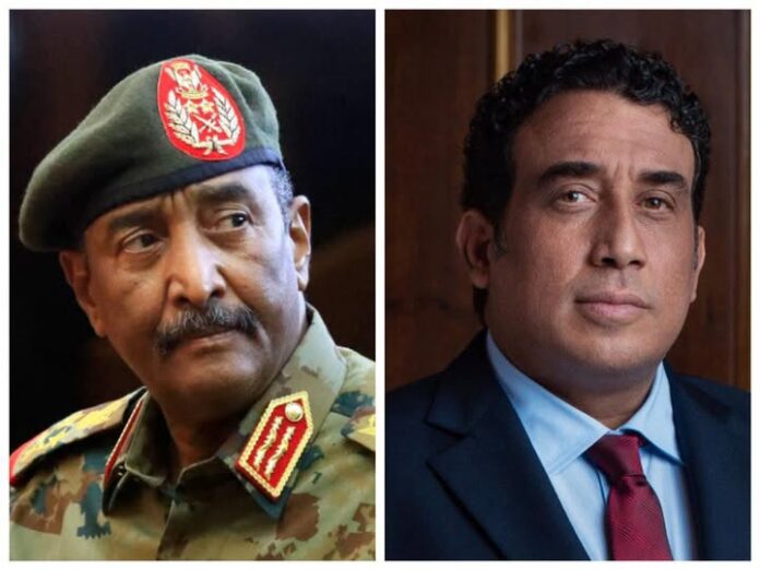 المنفي يتلقى تهنئة من البرهان بعيد الفطر