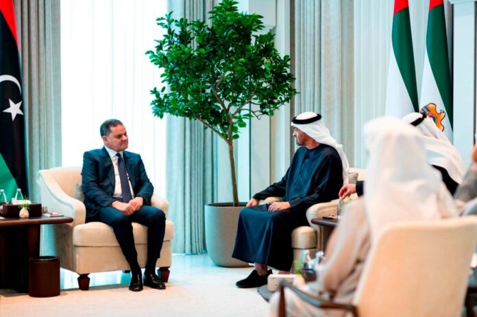 الدبيبة يبحث مع «محمد بن زايد» تعزيز التعاون الاقتصادي والاستثماري