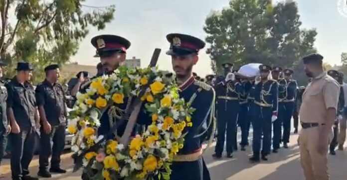 بمراسم عسكرية.. تشييع الشهيد النقيب «علي أمطير»