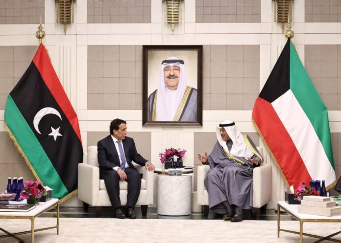 المنفي يبحث مع «ولي عهد الكويت» مستقبل المسار السياسي في ليبيا