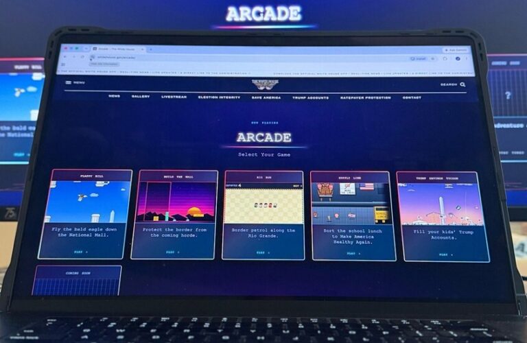 سياسات ترامب تتحول إلى ألعاب إلكترونية.. ماذا وضع «البيت الأبيض» على موقعه؟